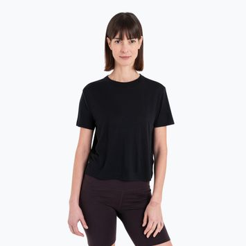Női túrapóló icebreaker Merino 150 Tech Lite III SS Crop Tee black