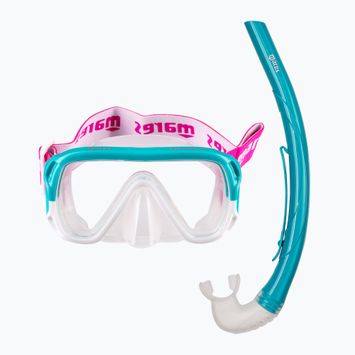 Gyerek snorkeling készlet Mares Combo Keewee Junior aqua/white/clear