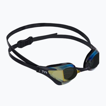 TYR Tracer-X RZR tükrös verseny úszószemüveg fekete/arany LGTRXRZM_751