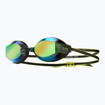 TYR Blackops 140 Ev Racing tükrözött fluo zöld/fekete úszószemüveg