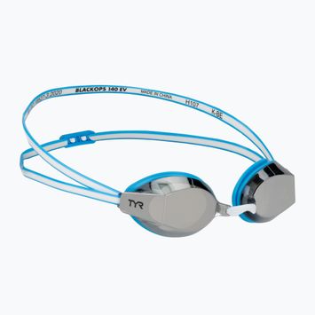 Női úszószemüveg TYR Blackops 140 Ev Racing Mirrored blue/white