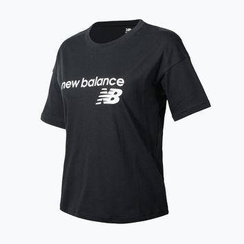 Női New Balance Classic Core Core Stacked fekete póló