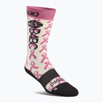 Női snowboard zokni ThirtyTwo B4BC Merino pink/white