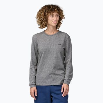 Női Patagonia P-6 Logo Responsibili-Tee gravel heather hosszú ujjú póló