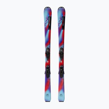 Gyerek lesikló léc Salomon QST Jr M + kötés C5 GW pastel neon blue 3/poppy red/black