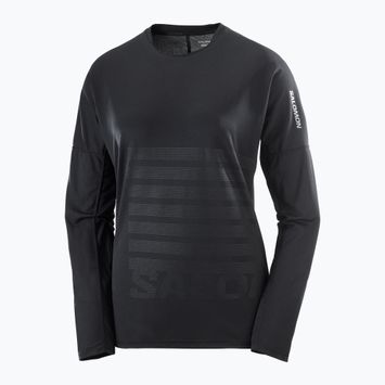 Férfi Salomon Sense Aero Tee GFX mély fekete/fekete hosszú ujjú futócipő