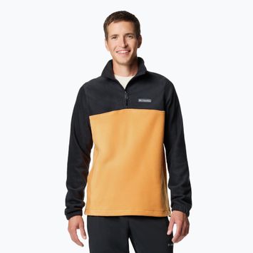 Columbia férfi Steens Mountain Half Zip napkő / fekete pulóver