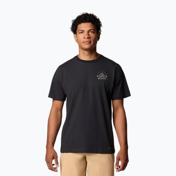 Férfi Columbia Tunnel Valley Graphic Tee fekete/természetesen hajlamos póló