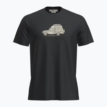 Férfi túrapóló icebreaker Merino 150 Tech Lite SS Tee Cosy Camper black
