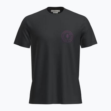 Férfi túrapóló icebreaker Merino 150 Tech Lite SS Tee Hike Naturall black