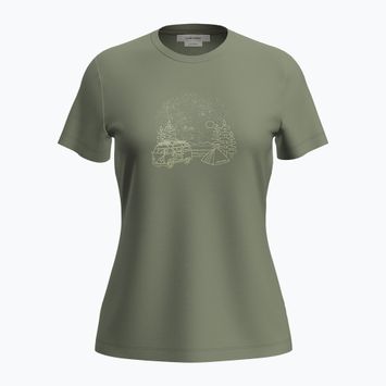Női túrapóló icebreaker Merino 150 Tech Lite SS Tee Van Camp lichen