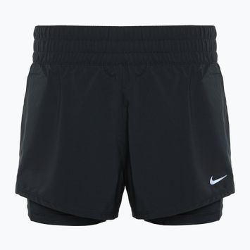 Női Nike One Dri-FIT 2IN1 futónadrág fekete / fényvisszaverő ezüst