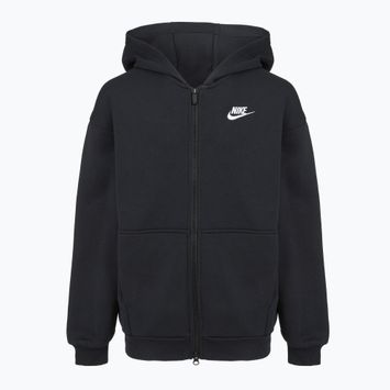 Nike Sportswear Club Fleece gyermek pulóver FD2931-010 fekete/fehér