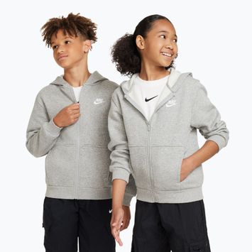 Gyerekpulóver Nike Sportswear Club Fleece dark grey heather/base grey/white