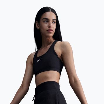 Nike Swoosh Medium Support edzőmelltartó fekete/fehér