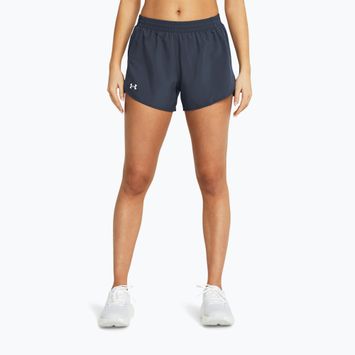 Női Under Armour Fly By 3" downpour szürke / downpour szürke / fényvisszaverő futónadrágok
