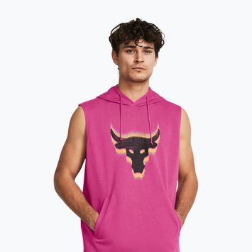 férfi edzőpóló a Under Armour Project Q2 Payoff Fleece HD astro pink/atomic/black