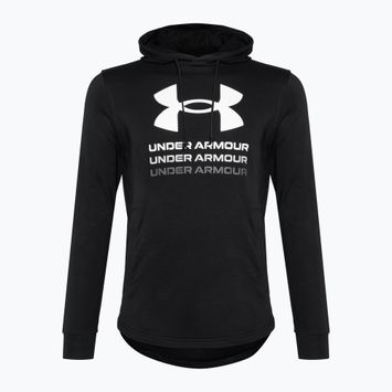 Férfi melegítőfelső Under Armour Rival Terry Graphic Hood black/castlerock