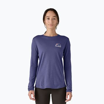 Női Patagonia Cap Cool Merino Blend Graphic képzelet hold hosszú ujjú: napforduló lila