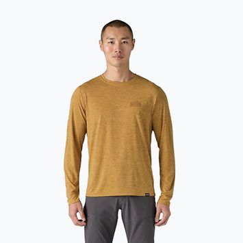 Férfi Patagonia Cap Cool Daily Graphic Shirt hosszú ujjú strataspire/beeswax tan x-dye hosszú ujjú póló