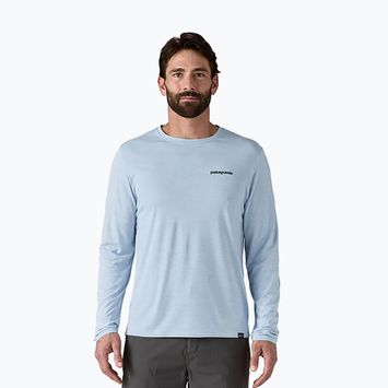 Férfi Patagonia Cap Cool Daily Graphic Shirt-Waters fitz roy trout/fleck kék hosszú ujjú póló