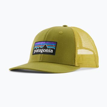 Patagonia P-6 Logo Trucker baseball sapka zöld színű, szürkészöld