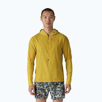 Férfi Patagonia Airshed Pro Pullover trekking pulóver pulóver csomag zöld