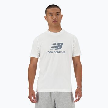 Férfi New Balance Stacked Logo póló fehér