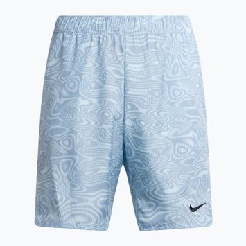 Férfi Nike Court Dri-Fit Victory 9" nyomtatott gleccser kék/fekete tenisznadrág