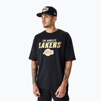 férfi póló New Era Team Script OS Tee Los Angeles Lakers black
