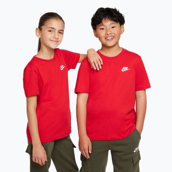 Gyermek póló Nike Sportswear university red