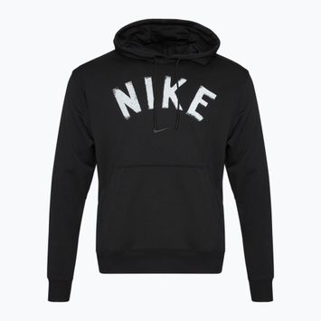 Férfi sportpulóver Nike Swoosh Dri-Fit Fitness Hoodie black/black/white