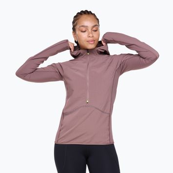 Női futópulóver HOKA Sky Glow Half Zip smokey quartz