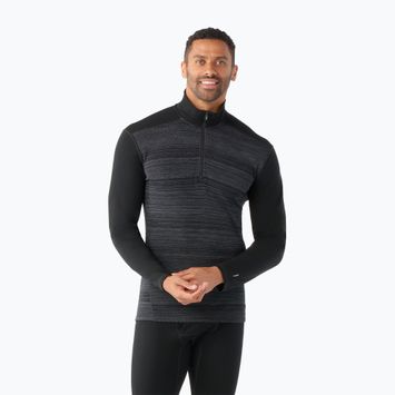 Férfi thermo pulóver Smartwool Classic Thermal Merino Base Layer 1/4 Zip Boxed black color shift