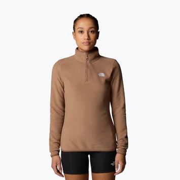The North Face női 100 Glacier 1/4 Zip latte melegítőfelső
