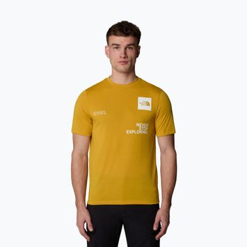 Férfi The North Face Mountain Foundation Coordinates Tee kurkuma színű póló