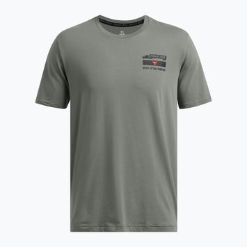 Férfi edzőpóló Under Armour Project Rock 60/40S clay green/team orange/black