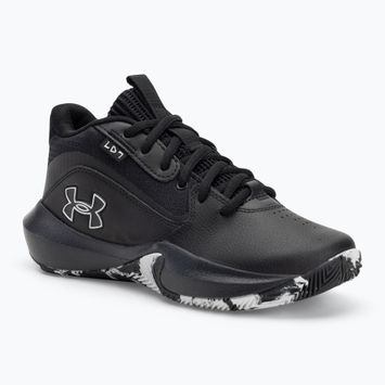 Under Armour GS Lockdown 7 gyermek kosárlabda cipő fekete/fekete/metál ezüst