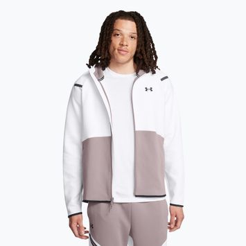 Férfi Under Armour Unstoppable Fleece Full Zip HD tetra szürke/fehér/fekete melegítőfelső