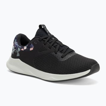 Under Armour Charged Aurora 2+ női edzőcipő fekete/hidro zöld/metál meleg ezüst