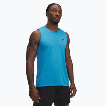 Férfi Under Armour Tech Tank edzőpóló ether kék/fekete