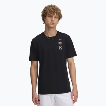 Under Armour férfi 60/40S Evol Logo póló fekete/fehér/kampusz arany