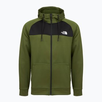 Férfi pulóver The North Face Reaxion Fleece Full Zip Hoodie erdőzöld/fekete