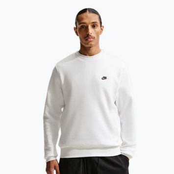 Férfi pulóver Nike Club Fleece Crew white/black