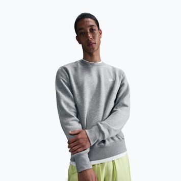 Férfi Nike Club Fleece Crew pulóver sötétszürke szürke/fehér