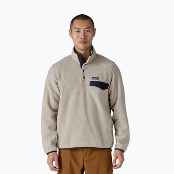 Férfi Patagonia LW Synch Snap-T P/O oatmeal heather w/smolder blue trekking pulcsi