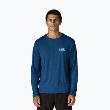 Férfi hosszú ujjú póló Patagonia Capilene Cool Daily - '73 Skyline clement blue/light clement blue x-dye