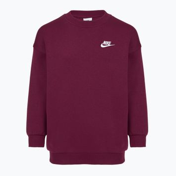 Gyerek pulóver Nike Sportswear Club Fleece burgundy/white