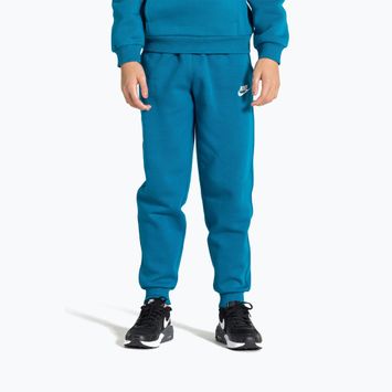 Gyerek melegítőnadrág Nike Sportswear Club Fleece Green Abyss/White