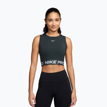 Női edzőpóló Nike Pro Dri-Fit seaweed/white